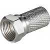 Konektor F satelitný samec ø7mm/4.8mm, dĺžka 20mm, Zn-Ni, 100ks/bal