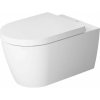 DURAVIT - ME by Starck Závesné WC, Rimless, s WonderGliss, biela/matná biela 25290926001