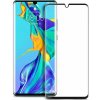 Huawei P30 Pro čierny 5D celoplošný ochranný kryt obrazovky odolný proti poškriabaniu, odolný proti nárazom, tvrdené sklo 9H, s utierkou