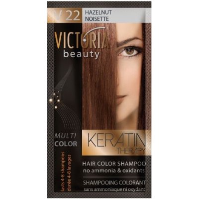 Victoria Beauty Keratin Therapy tónovací šampón na vlasy V 22 Hazelnut