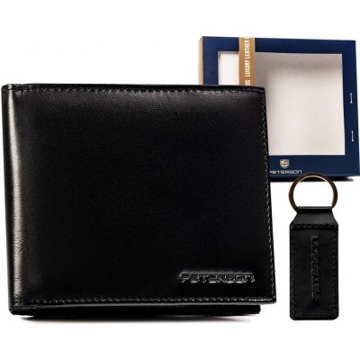 Peterson Set peňaženky s kľúčenkou Knir čierna One size