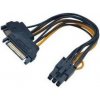 AKASA AK-CBPW13-15 / redukcia napájania / 2x SATA na 6pin PCIe / 15cm AK-CBPW13-15