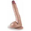 Heroes HE27, telové silikónové dildo s prísavkou 26 x 4,8 cm