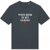 Ruka Hore tričko Your Mom Is My Cardio India Ink Grey XXS
