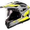 Prilba LS2 MX702 PIONEER II NAMIB matt grey h-v yellow XL 61-62