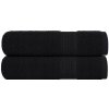 VidaXL Osušky, 2 ks, čierne, 70x140 cm, bavlna 100 %