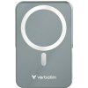 Verbatim, power banka s bezdrátovým nabíjením, 5V, nabíjení telefonu, 32268, 10 000mAh, magnetické připevnění, Šedá