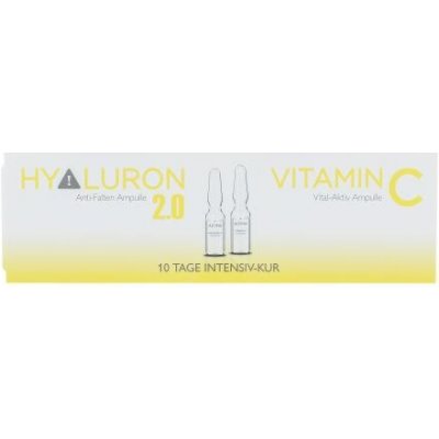 ALCINA Hyaluron 2.0 + Vitamin C Ampulle darčekový set regeneračná kúra 5 x 1 ml + regeneračná kúra Vitamin C 5 x 1 ml