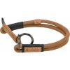 BE NORDIC okrúhly polostahovací kožený obojok, hnedá L: 50 cm / ∅ 10 mm