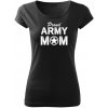 DRAGOWA dámske krátke tričko army mom čierna
