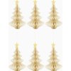 House Doctor Papierové ozdoby Stromček sada 6ks béžová zlatá