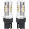LED žiarovky CANBUS 3030 24SMD T20 7440 WY21W Oranžová 12V/24V