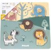 Viga edukačná vkladačka/puzzle s úchytmi zvieratká