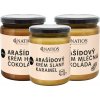 NATIOS Sada ochutených arašidových masiel - Karamel, mliečna a horká čokoláda