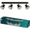 Reflektorové stropné svietidlo 4x E14 LED Black Sleet Philips