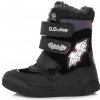 D.D.Step Detské chlapčenské zimné topánky blikajúce LED black