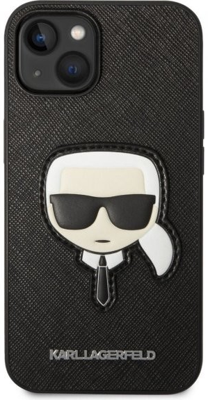 Karl Lagerfeld Saffiano Karl Head iPhone 14 Plus - čierne