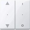 Kryt pre modul tlačidlový 2diel. pikt.šíp.-1/0 biela Merten KNX SysM (Schneider)