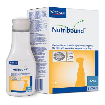 Virbac Nutribound Perorálny roztok pre psov v rekonvalescencii 3 x 150 ml