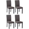 Design-Shop Inn látka nohy čierne Tmavo sivá 4 ks