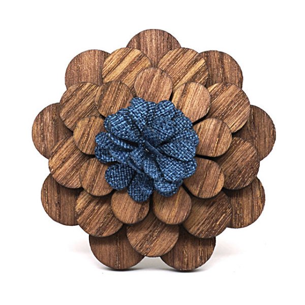 Brošňa Brošňa Miranda Wooden Flower 11-11