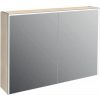 Zrkadlová skrinka s osvetlením Jungborn QUATTRO / SEDICI / NOVE 100 x 20 x 70 cm tabacco
