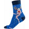 VFstyle Vianočné ponožky HAPPY REINDEER modré Veľkosť: 42 - 46