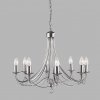 Searchlight Visiaci luster Maypole satinované striebro, 8-pl. - 6348-8SS