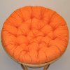 Nábytek PEGAS Polstr deluxe na křeslo papasan 100 cm - látka oranžový melír