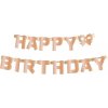 Girlanda Happy Birthday Narozeniny Růžovozlatá Rosegold, 11X160 cm 5902973128420