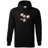 Bicie z vrchu - Mikina pánska Cape s kapucňou - 3XL ( Čierna )