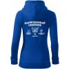 Zaobchádzať opatrne 40 - Mikina dámska trendy zipper s kapucňou - XL ( Kráľovská modrá )