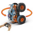 RC model Hot Wheels Monster Trucks na diaľkové ovládanie konvertibilný Rhinomite 1:12 s hračkárskym kamiónom Race Ace 1:64