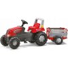Rolly Toys Šlapací traktor Rolly Junior RT s vlečkou červeno-šedý