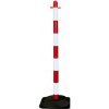 Bielo-červený plastový stĺpik SCV - výška 90 cm