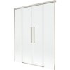 Mexen Rox sprchová stena pre vaňu 2-krídlová posuvná 140 x 150 cm, transparentná, brúsený nikel - 8C9-140-002-97-00