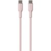 PURO Soft nabíjací a dátový kábel USB-C / USB-C pre iPhone / iPad / AirPods - 1,5 m - ružový PUUSBCUSBCICONROSE