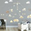 Detské samolepky na stenu pre chlapcov - Stavebné stroje - 90 x 140 cm