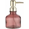 Tmavoružový sklenený dávkovač mydla 200 ml Atessa – Wenko