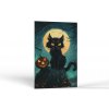 Halloween Mesiac a mačka | Obrazy Vintessia Rozmery obdĺžnik: 30x45