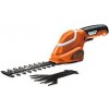 Black&Decker GSL700KIT Aku nůžky na trávu/keře 7V/1,5Ah Li-Ion + nůžky na stromky + rukavice