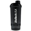 Šejker compact čierny 500 ml + 150 ml - BioTech USA