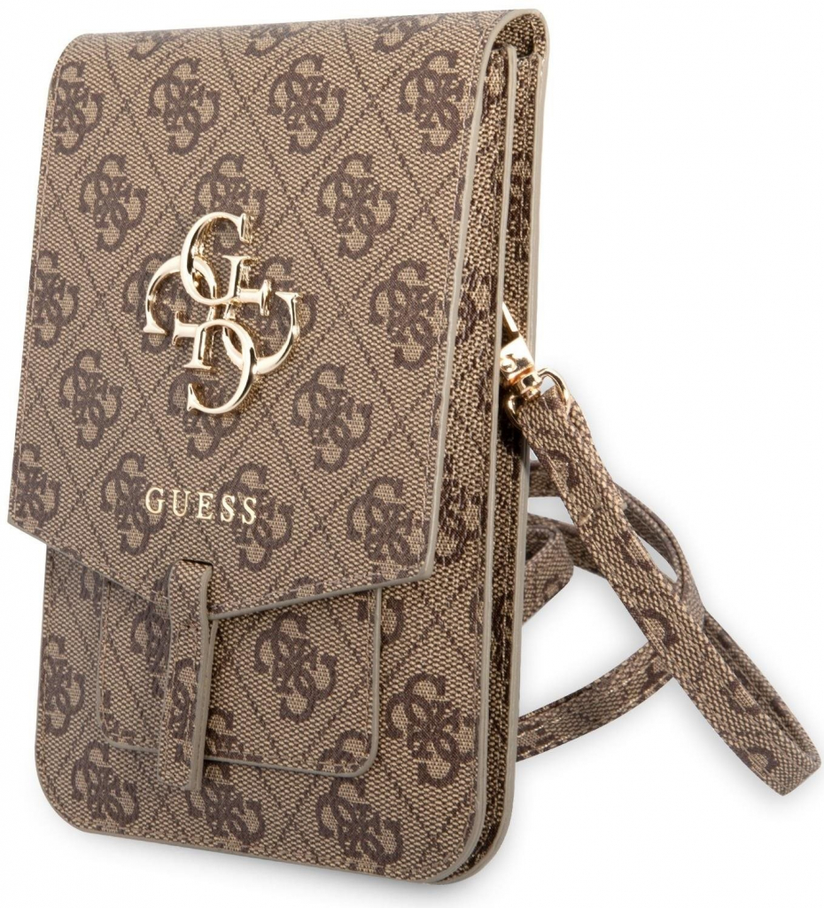 Púzdro Guess PU 4G Metal Logo Phone Bag Brown