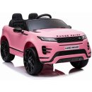 Beneo elektrické autíčko Range Rover Evoque Jednomiestne Kožené sedadlá MP3 Prehrávač s prípojkou USB/SD Pohon 4x4 Batéria 12V10AH EVA kolesá Odpružené nápravy Kľúčové trojpolohové ružová