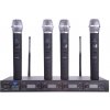 AZUSA Bzdrôtový mikrofón 4 kanály PLL-400 UHF