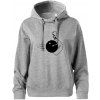 Koule vs kolka - Oversized mikina dámská Moon - kratšia + širšia - XL ( Tmavosivý melír )