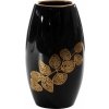 Čierno-zlatá váza s rastlinným motívom