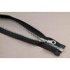 Deliteľný kostený zips - dĺžka (30 - 95 cm) - rôzne farby 30 cm Čierna so striebornými zubami_CEZ