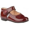 Angelitos Balerínky/Babies 1502 MERCEDITAS CHAROL CON VELCRO Burdeos Bordová