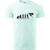 Evoluce bouldering - Klasické pánske tričko vyššej gramáže - 3XL ( Frost )